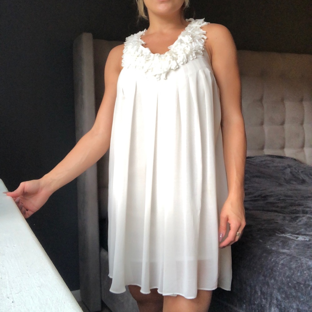 White flowy dress
